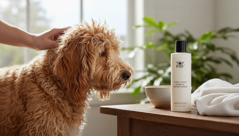 top paw curly coat leave-in dog conditioner