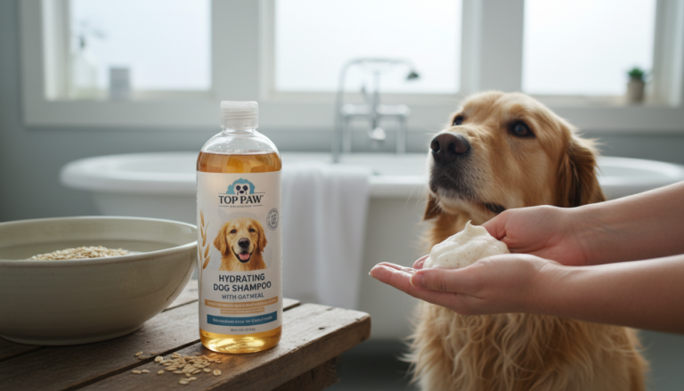 top paw hydrating dog shampoo with oatmeal