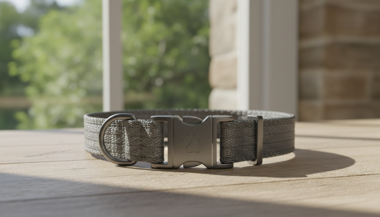 top paw gunmetal nylon dog collar
